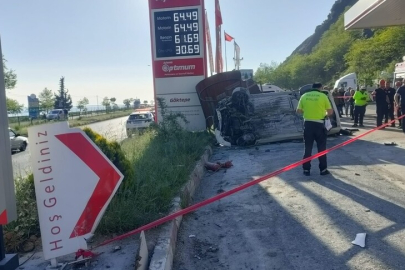 Zonguldak'ta takla atan otomobilin çocuklara çarpması sonucu 6 kişi yaralandı