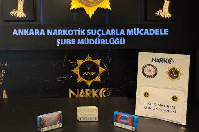 Ankara'da uyuşturucu operasyonu: 3 kilo 240 gram kokain ele geçirildi