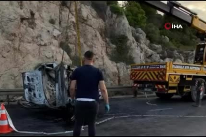 Antalya Alanya’da takla atan otomobil alev aldı: 2 ölü, 3 ağır yaralı