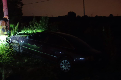 Bursa'da yağış kazayı getirdi:Tarlaya uçtu!