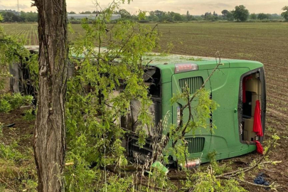 Çanakkale'de otobüs devrildi: Yaralılar var