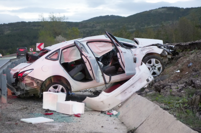 Kastamonu'da bayram tatili yolunda kaza: Takla atan otomobildeki 4 kişi yaralandı