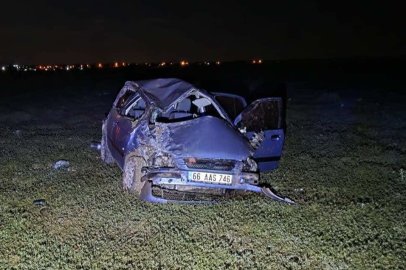 Afyonkarahisar'da takla atan otomobil sürücüsü yaralandı