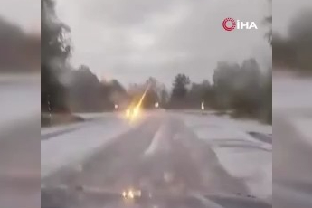 Bursa ile Kütahya'yı birbirine bağlayan yol beyaza büründü!