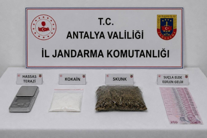 Antalya'da uyuşturucu operasyonunda 1 şüpheliye işlem