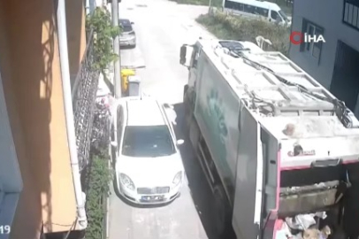 Bursa'da temizlik işçilerinin topla eğlendiği anlar kamerada