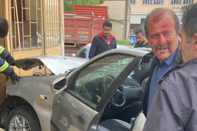 Nevşehir'de direksiyonda bayıldı, boş dükkana çarparak durabildi