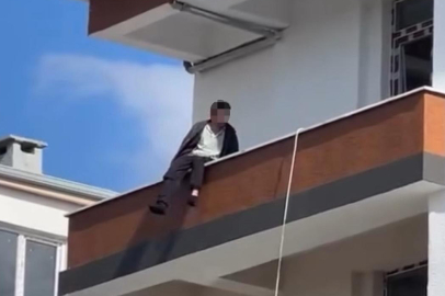 Iğdır'da inşaatın 4. katına çıkan şahsı polis ekipleri ikna etti
