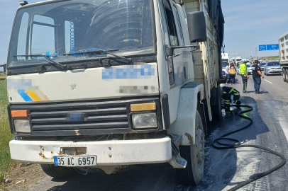 Kırklareli Babaeski'de kamyon yangını ucuz atlatıldı