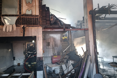 Ordu'da mobilya atölyesinde yangın