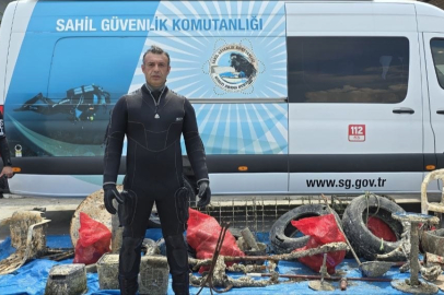 Bursa Mudanya’da denizden 2,5 ton atık çıkarıldı