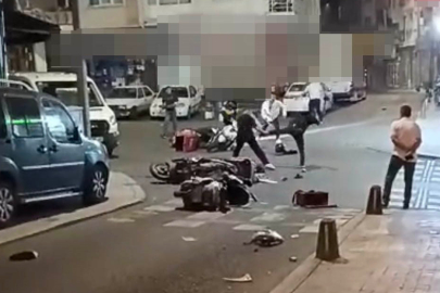 Çorlu'da 2 kişinin yaralandığı kavga anı kamerada