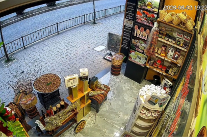 Giresun’da kedinin devirdiği çuvaldaki cevizleri yoldan geçen vatandaşlar topladı