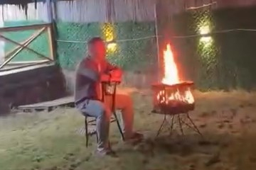 Bursa'da hobi bahçesinde yaktığı ateşte patlama oldu!