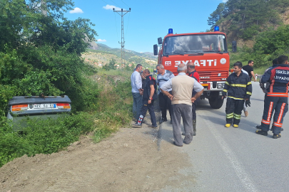 Çorum’da otomobil şarampolde takla attı: 1 yaralı