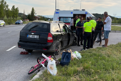 Çorum’da otomobil ile tanker çarpıştı: 4 yaralı