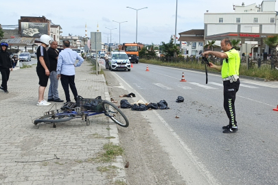 Samsun'da Erfelek Belediye Başkanı'nın makam aracının çarptığı bisikletli yaralandı