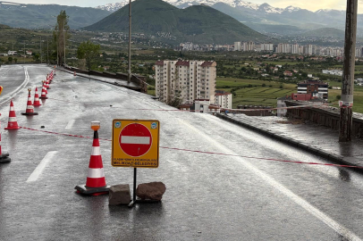 Kayseri’de istinat duvarı çöktü, bir ev zarar gördü