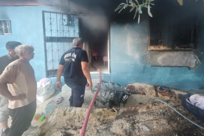 Mersin'de evde çıkan yangın korkuttu