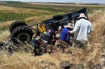 Gaziantep'te saman yüklü tırda çıkan yangın söndürüldü