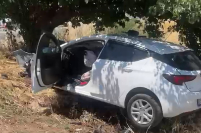 İzmir'de sollama yaparken ağaca çarptı: 4 ağır yaralı