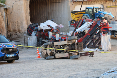 Nevşehir'de devrilen forkliftin altında kalan genç hayatını kaybetti
