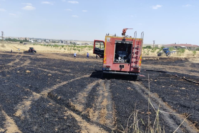 Mardin'de 40 dönüm buğday ekili alan yangında zarar gördü