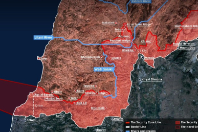 İsrail ordusu, Lübnan'ın güneyindeki işgalini genişlettiğine dair harita yayınladı