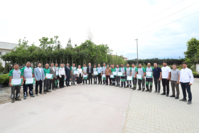 Bursa İnegöl Belediyesi’nde 19 personele bahçıvanlık sertifikası verildi