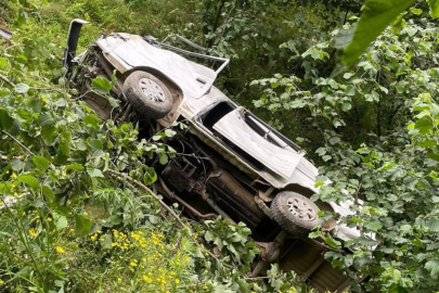 Giresun’da kamyonet dere yatağına uçtu: 1 ölü