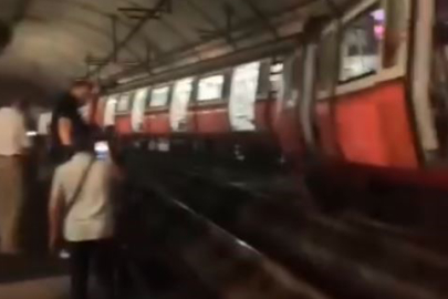 İstanbul Kadıköy’de metro raydan çıktı, yolcular raylardan yürüyerek tahliye edildi