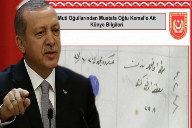Erdoğan'ın dedesinin şehadet belgesi yayınlandı!