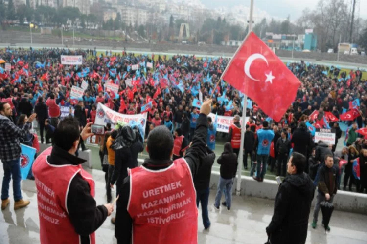 Bursa'da metal işçileri meydanlara indi