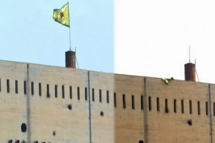 YPG flaması böyle indirildi!