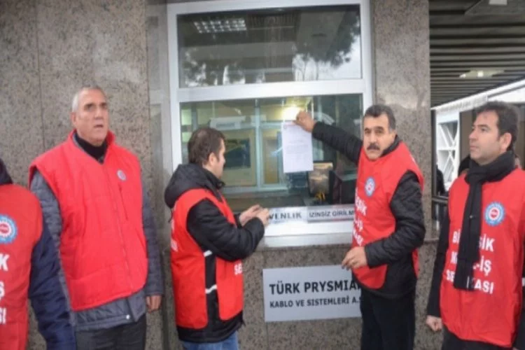 Bursa'daki o kablo fabrikasına grev ilanı asıldı