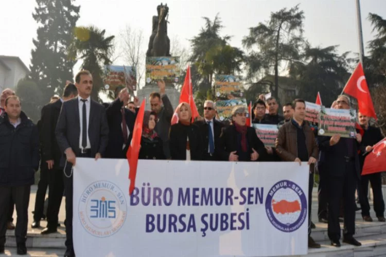 Bursa'da Memur-Sen'den Zeytin Dalı'na destek
