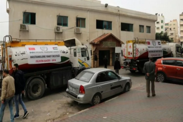Gazze'ye 30 ton akaryakıt yardımı