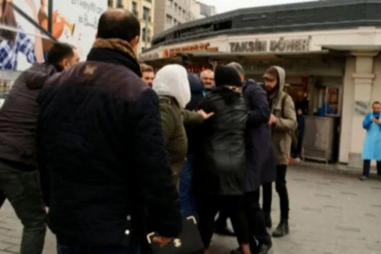 İranlı turist ile taksici birbirine girdi