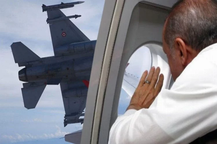 Jetlerden, Cumhurbaşkanı Erdoğan'a selam!