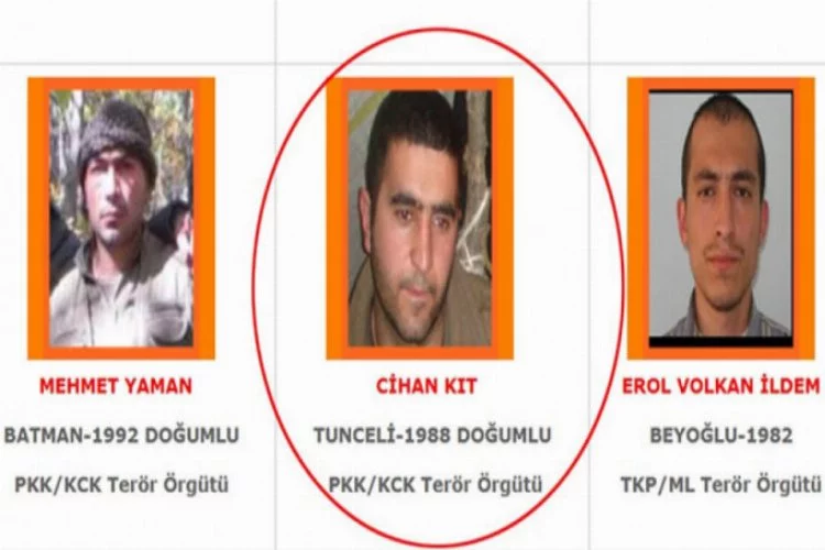 'Turuncu' listedeki o terörist öldürüldü!