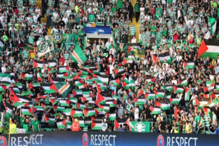 Celtic taraftarından Filistin'e büyük destek