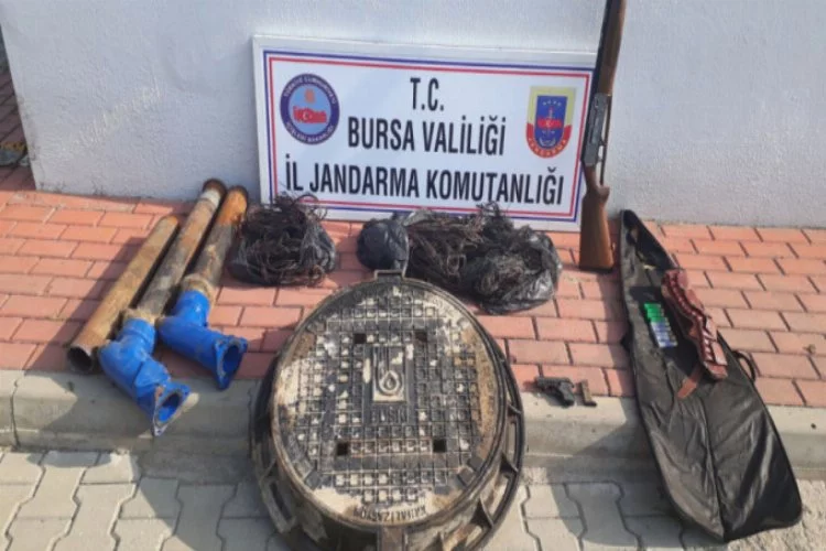 Bursa'da kablo hırsızları yakalandı