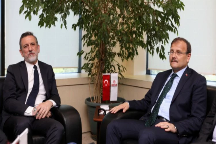 Başbakan Yardımcısı Çavuşoğlu'ndan BTSO'ya hayırlı olsun ziyareti