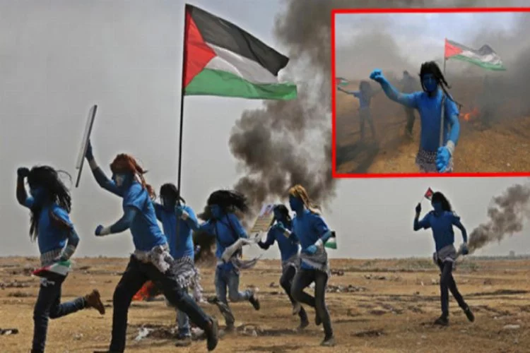 Filistinlilerden İsraile Avatarlı protesto!