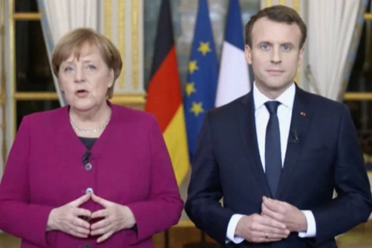 Macron ve Merkel'den ortak basın toplantısı