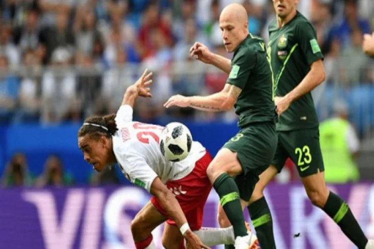Dünya Kupasında Danimarka, Avustralya karşılaşmasında galip çıkmadı