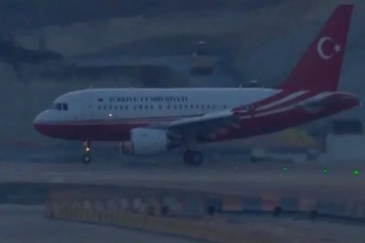 Erdoğan'ın Uçağı 3. Havalimanına iniş yaptı