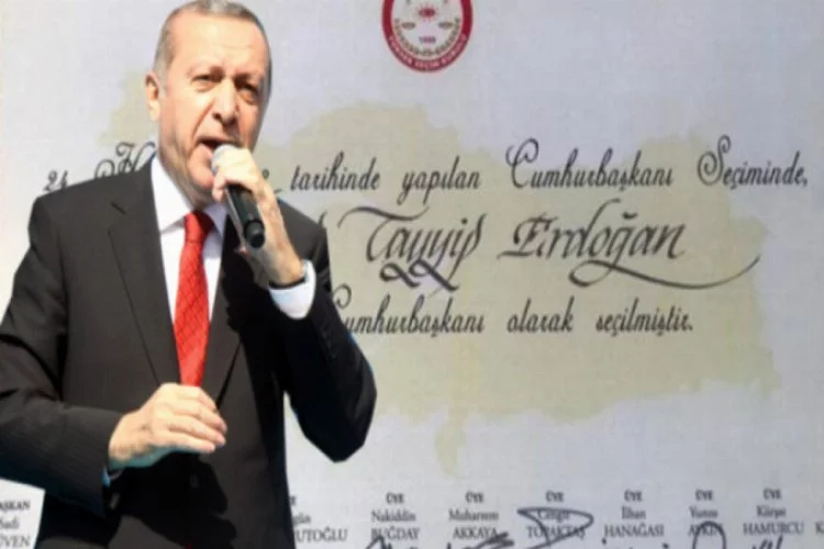 Erdoğan'ın mazbatası ortaya çıktı