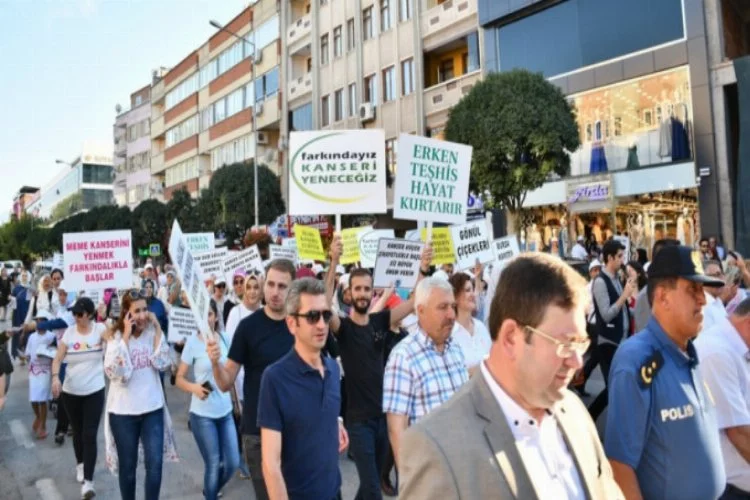 Bursa'da sağlık için yürüdüler