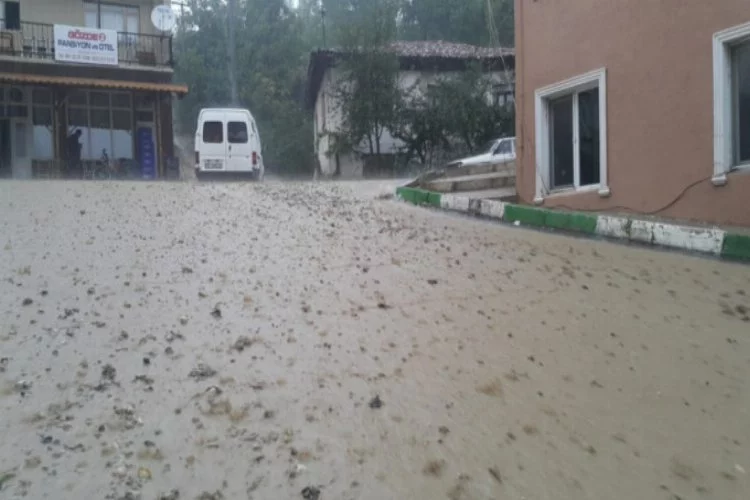 Bursa'daki dolu yağışı sebze ve meyve bahçelerine zarar verdi